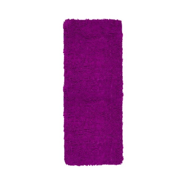 Hastings Home Hastings Home Memory Foam Shag Bath Mat 2-feet by 5-feet - Purple - 490019GNS