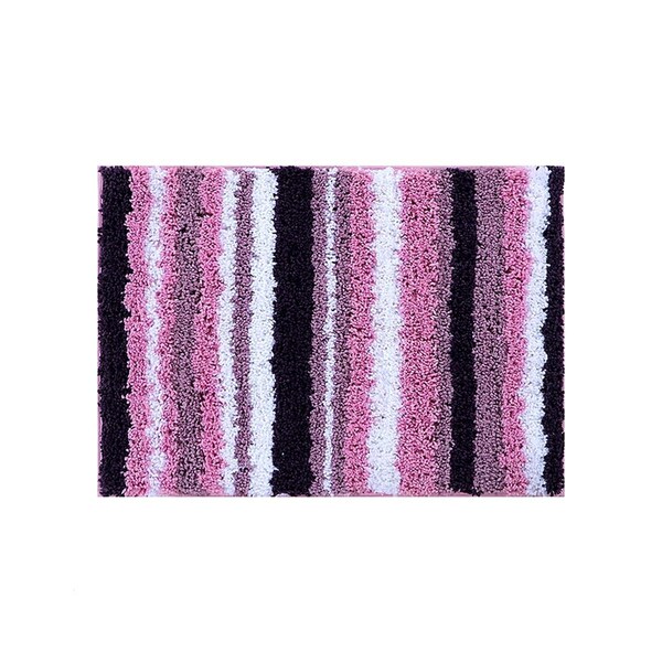 Better Trends Griffie Collection 100% Polyester  17' x 24' Rectangle Bath Rug in Eggplant - BAGR1724EGG