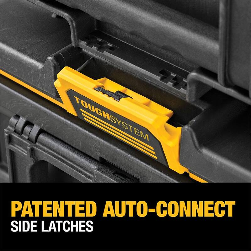 DEWALT TOUGHSYSTEM 2.0 24 in. Mobile Tool Box, (3) TOUGHSYSTEM 2.0 Shallow Tool Trays and TOUGHSYSTEM 2.0 Deep Tool Tray - DWST08450W10320