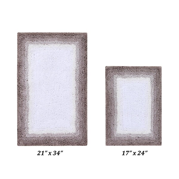 Convenience Concepts Torrent Collection 100% Cotton 2 Piece Set 17' x 24', 21' x 34' Bath Rug Set in Beige - HI3696240
