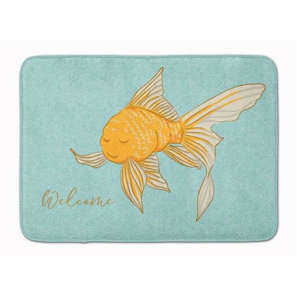 Carolines Treasures Carolines Treasures BB8551RUG Gold Fish Welcome Machine Washable Memory Foam Mat - BB8551RUG