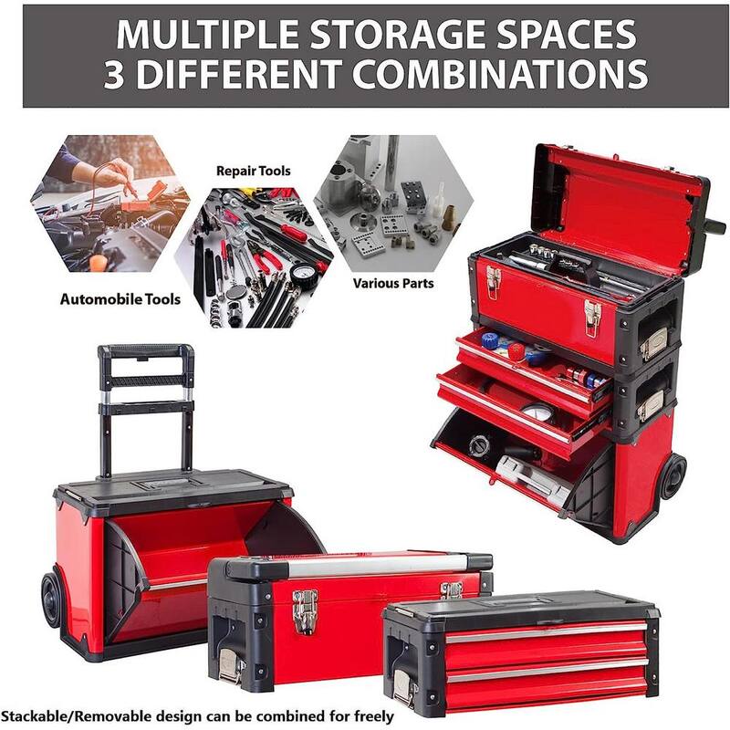 Big Red 19.3 in. L x 9 in. W x 29.3 in. H, Modular Tool Box Storage System - TRJF-C294ABD