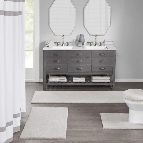 Madison Park 20 x 24 in. Bath Rug - Taupe - MPS72-387