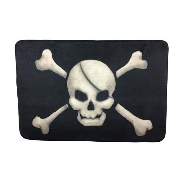Borders Unlimited Borders Unlimited 90018 Pirates Treasure Skull Bathroom Mat - 90018