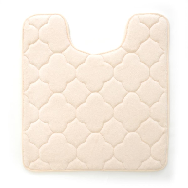 Betterbeds 21 x 24 in Embroidered Memory Foam Contoured Bath Mat Angora - BE372853