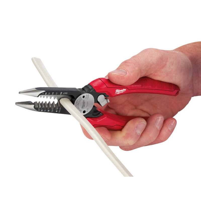 Milwaukee 15 in. PACKOUT Backpack and Combination Electricians 6-in-1 Wire Strippers Pliers - 48-22-8301-48-22-3079