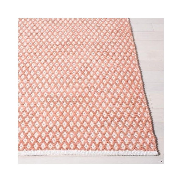 Safavieh 6 x 6 ft. Square Boston Hand Woven Bath Mats- Orange - BOS685C-6SQ