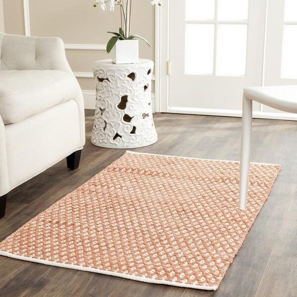 Safavieh 6 x 6 ft. Square Boston Hand Woven Bath Mats- Orange - BOS685C-6SQ