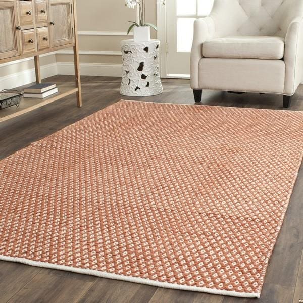Safavieh 6 x 6 ft. Square Boston Hand Woven Bath Mats- Orange - BOS685C-6SQ