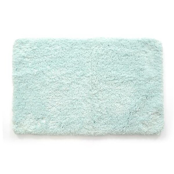Betterbeds 21 x 34 in. Ultra Plush Polyester Shaggy Bath Mat - Aqua - BE368341