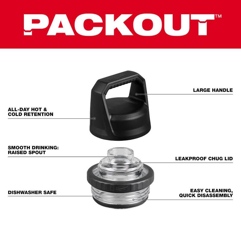Milwaukee PACKOUT Bottle Chug Lid - 48-22-8388