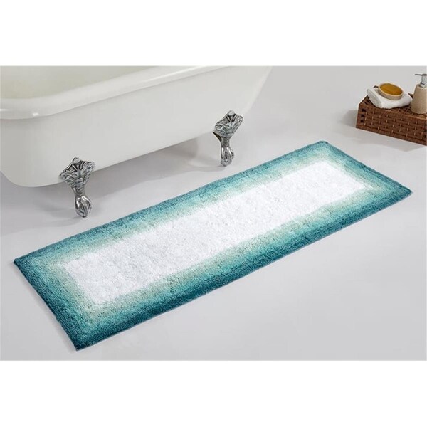 Better Trends Torrent Collection 100% Cotton 20' x 60' Runner Bath Rug in Turquoise - BATO2060TU