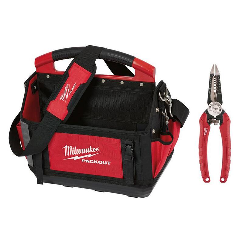 Milwaukee 15 in. PACKOUT Tote with 6-in-1 Wire Stripper Pliers - 48-22-8315-48-22-3079