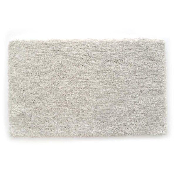 Betterbeds 21 x 34 in. Ultra Plush Polyester Shaggy Bath Mat - Gray - BE372848