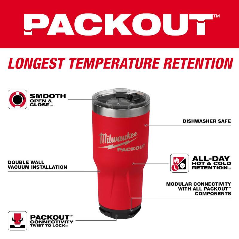 Milwaukee PACKOUT Red 30 oz. Tumbler 2PK - 48-22-8393R-48-22-8393R
