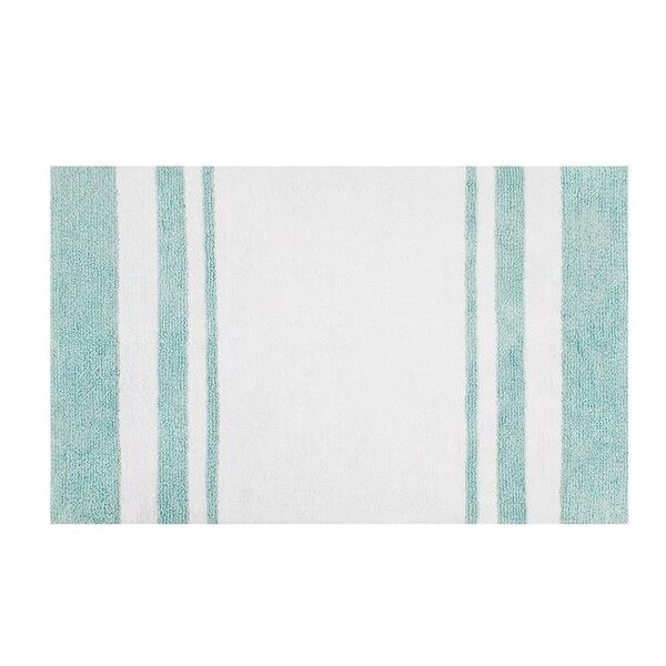 Madison Park Madison Park MP72-2492 Spa Cotton Reversible Bath Rug - Aqua - MP72-2492