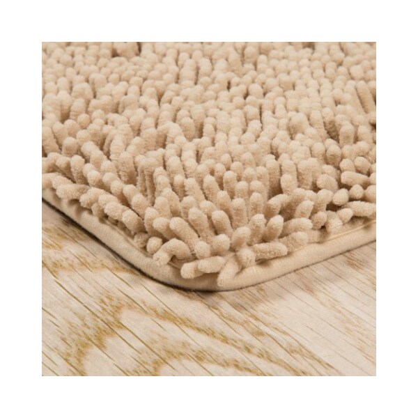 Hastings Home Hastings Home Memory Foam Shag Bath Mat 2-feet by 5-feet - Ivory - 800201QBX