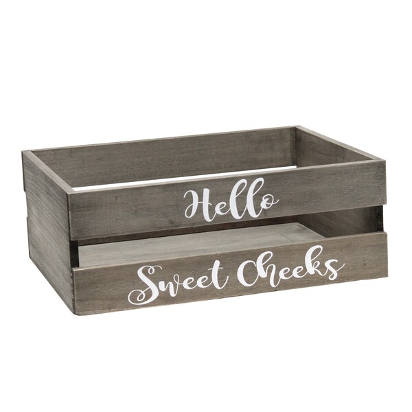 Elegant Designs Three Piece Decorative Wood Bathroom Set, Large, Cheeky - HG3000-RGC