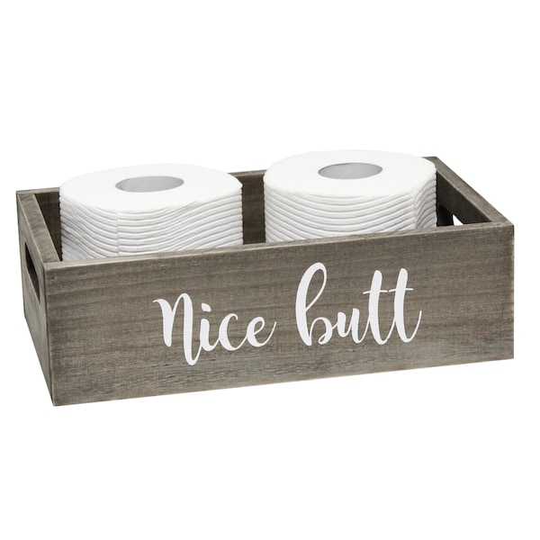 Elegant Designs Three Piece Decorative Wood Bathroom Set, Large, Cheeky - HG3000-RGC