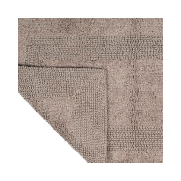 Hastings Home 100-percent Cotton Bathmat 24x60 Long Bathroom Runner, Reversible, Soft, Absorbent, Rug, Taupe - 338476ZFN