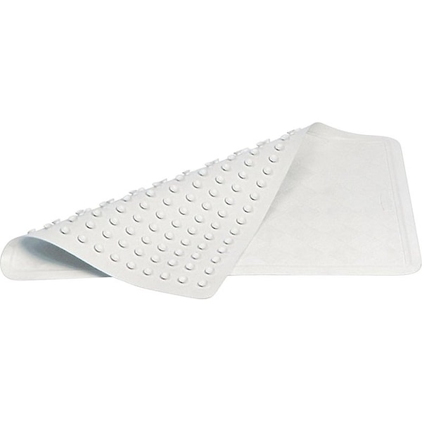 Rubbermaid Bath Mat, 22-1/2 in L, 14 in W, Vinyl, White - 1982724