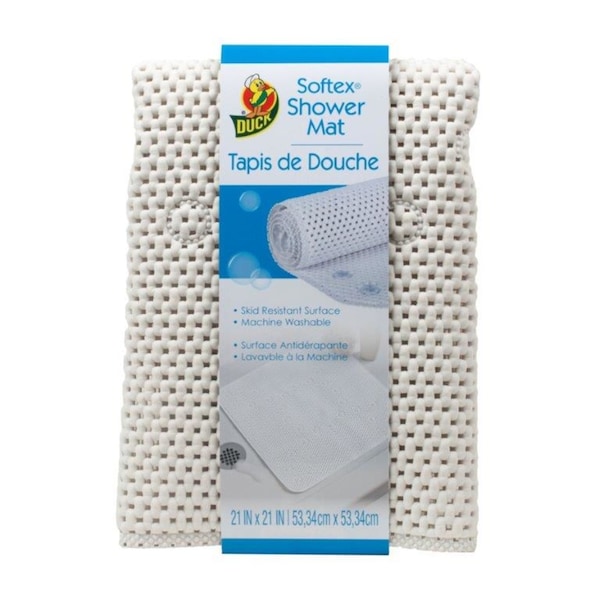 Duck Brand Duck Softex 21 in. L X 21 in. W White Polyester Bath Mat Latex Free - 285154