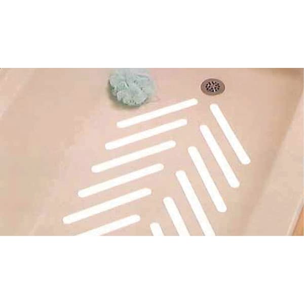 Handi Treads Non-Slip Bath Tread, 3/4" x 7.5" white, PK12, Adhesive, Mold and Mildew Resistant - HTBT0107WP2