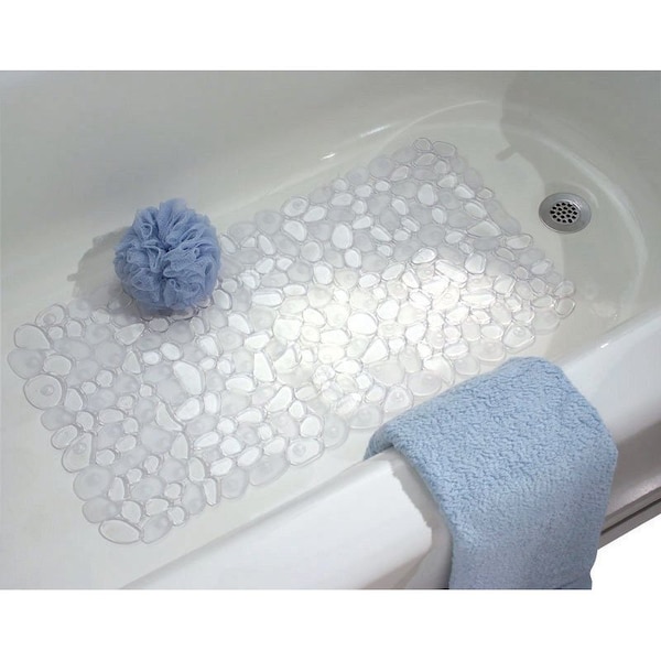 Interdesign iDesign 26-1/2 in. L X 13-3/4 in. W Clear PVC Bath Mat - 80010