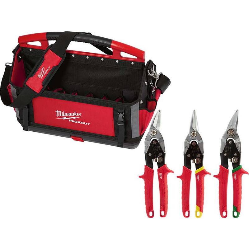 Milwaukee 20 in. PACKOUT Tote with Aviation Snips (3-Pack) - 48-22-8320-48-22-4533
