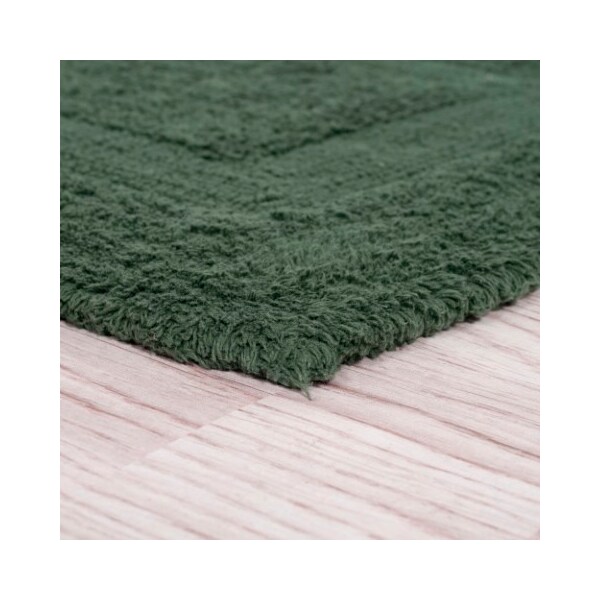 Hastings Home 2-piece 100-percent Cotton Bathmat, Reversible, Soft, Absorbent Bathroom Rugs, Green - 784473HHB