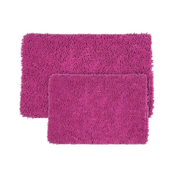 Hastings Home Hastings Home 2 Piece Memory Foam Shag Bath Mat - Pink - 723399KXQ
