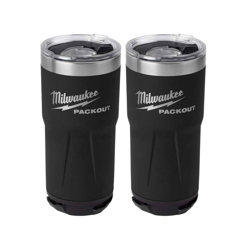 Milwaukee PACKOUT Black 20 oz. Tumbler 2PK - 48-22-8392B-48-22-8392B