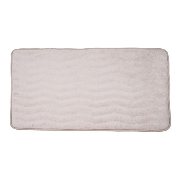 Bedford Home Memory Foam 24 by 60 in. Bath MatIvory Extra Long - 67A-26617