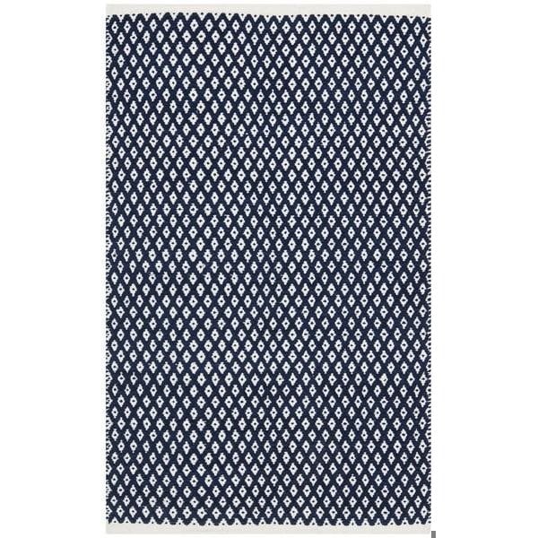 Safavieh 8 x 10 ft. Large Rectangle Boston Hand Woven Bath Mats- Navy - BOS685D-8