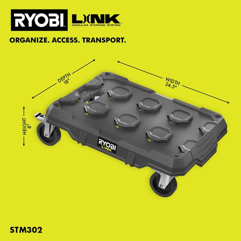 RYOBI LINK Rolling Base with ONE+ 18V LINK Cordless 3 Gal. Wet/Dry Vacuum Kit with 4.0 Ah Battery and 18V Charger - STM204-PCL734K