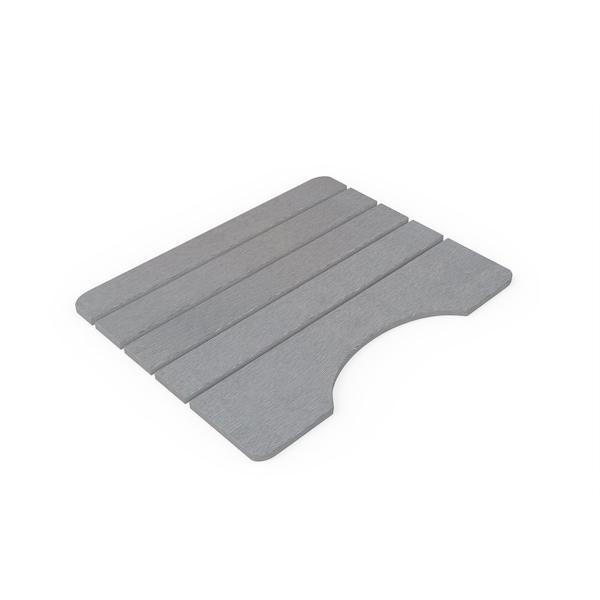 Castello Usa Diatomite Quick-Dry Stone Toilet Contour Mat - Gray - CB-DTM-G