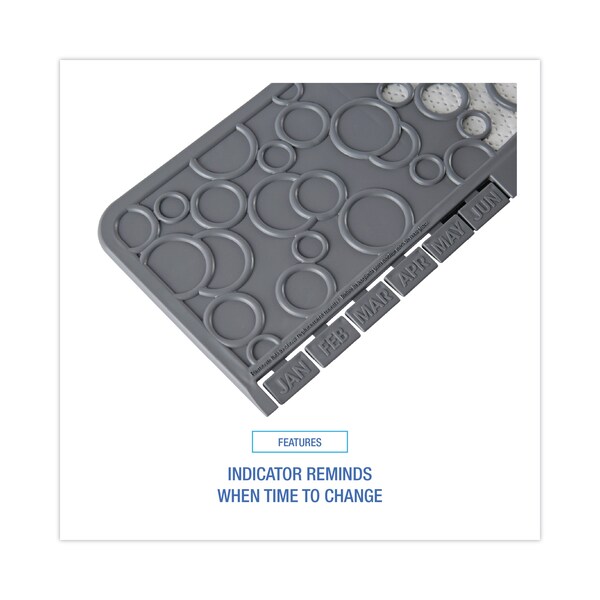 Boardwalk Commode Mat 2.0, Rubber, 22.88 x 22, Gray/White, PK6 - BWKCMGW