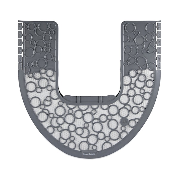 Boardwalk Commode Mat 2.0, Rubber, 22.88 x 22, Gray/White, PK6 - BWKCMGW