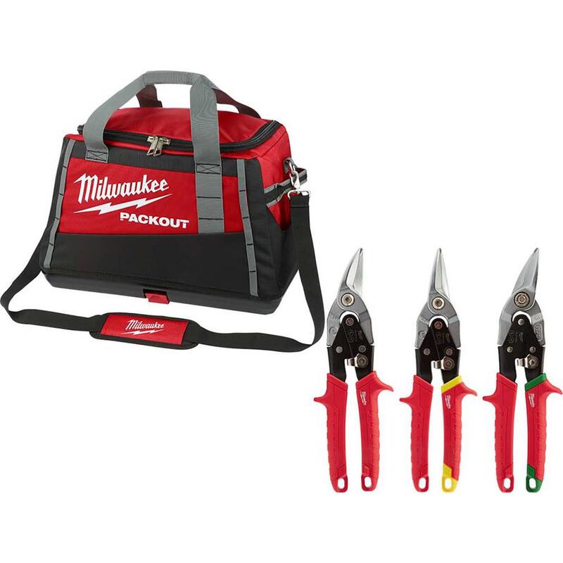 Milwaukee 20 in. PACKOUT Tool Bag/Tote with Aviation Snips (3-Pack) - 48-22-8322-48-22-4533