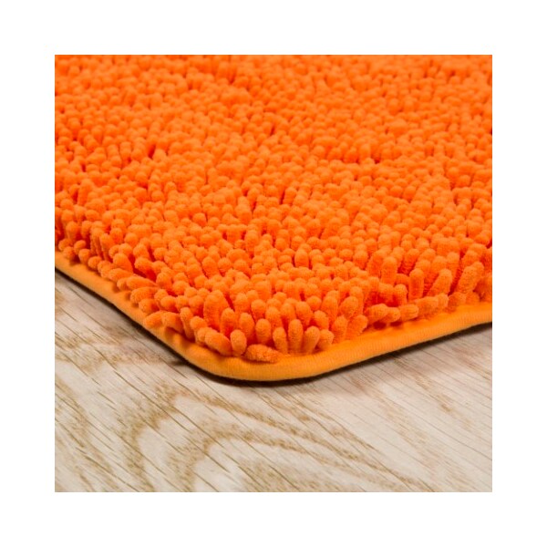 Hastings Home Hastings Home 2 Piece Memory Foam Shag Bath Mat - Orange - 961643AZH