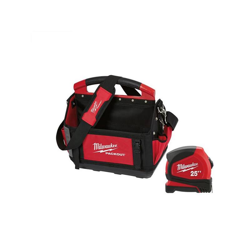 Milwaukee 15 in. PACKOUT Tote with 25 ft. Compact Tape Measure - 48-22-8315-48-22-6625