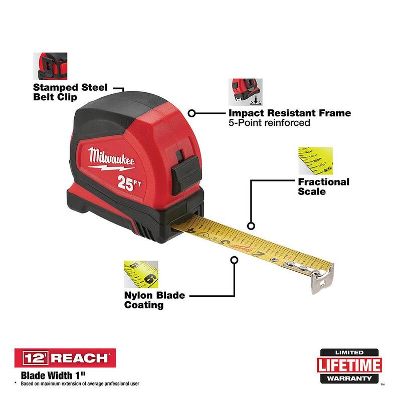Milwaukee 15 in. PACKOUT Tote with 25 ft. Compact Tape Measure - 48-22-8315-48-22-6625