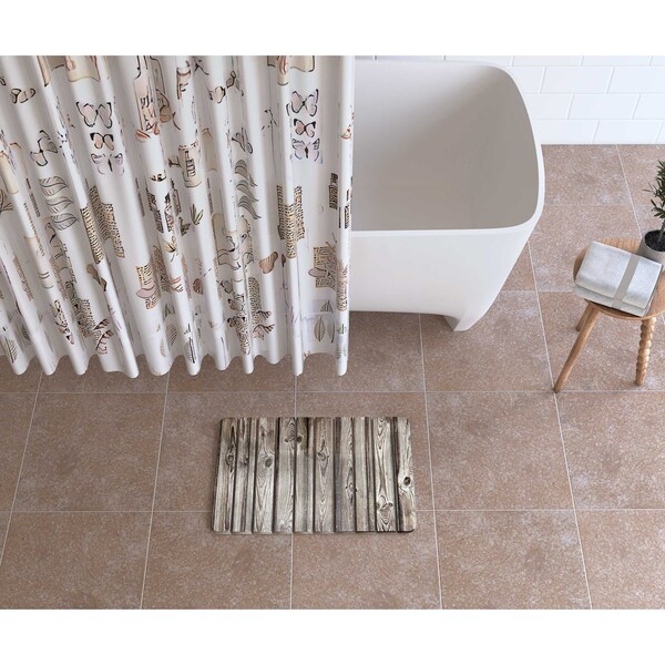 Castello Usa Diatomite Quick-Dry Stone Bath Mat - Wood, Medium - CB-DBM-WOOD