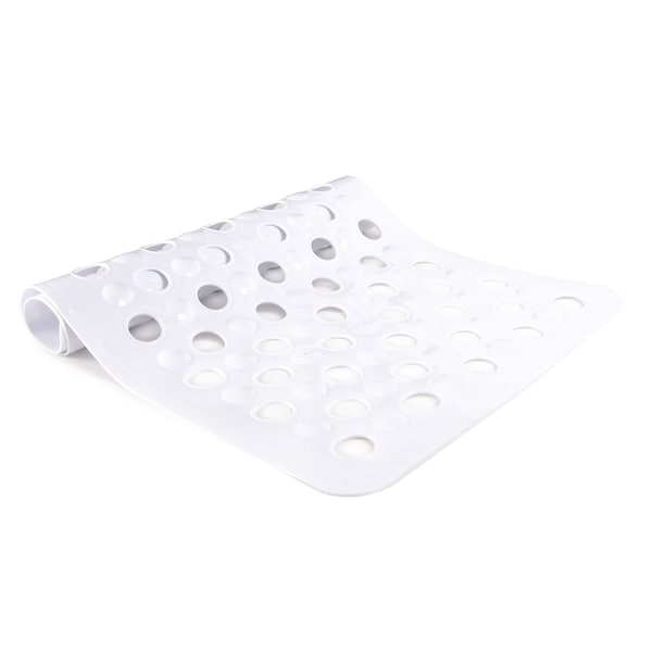 Kenney Mfg Microban Protected Vinyl Bath Mat, 27in L x 14.5in W, White - MB61189H
