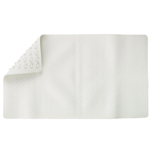 Living Accents Living Accents 28 in. L X 16 in. W White Thermo Plastic Elastomer Bath Mat Latex Free - MB3212-WHITE