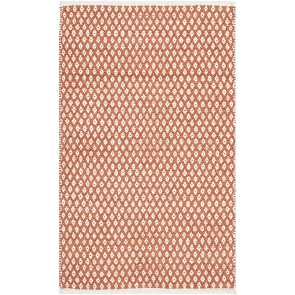 Safavieh 5 x 8 ft. Medium Rectangle Boston Hand Woven Bath Mats- Orange - BOS685C-5