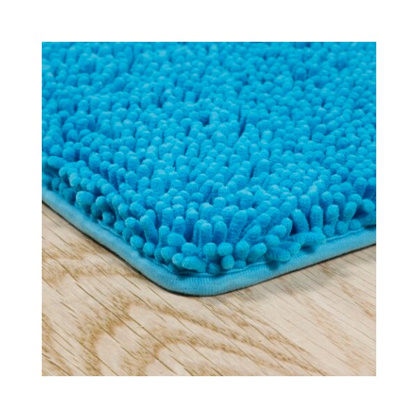 Hastings Home Hastings Home 2 Piece Memory Foam Shag Bath Mat - Blue - 212121RZW