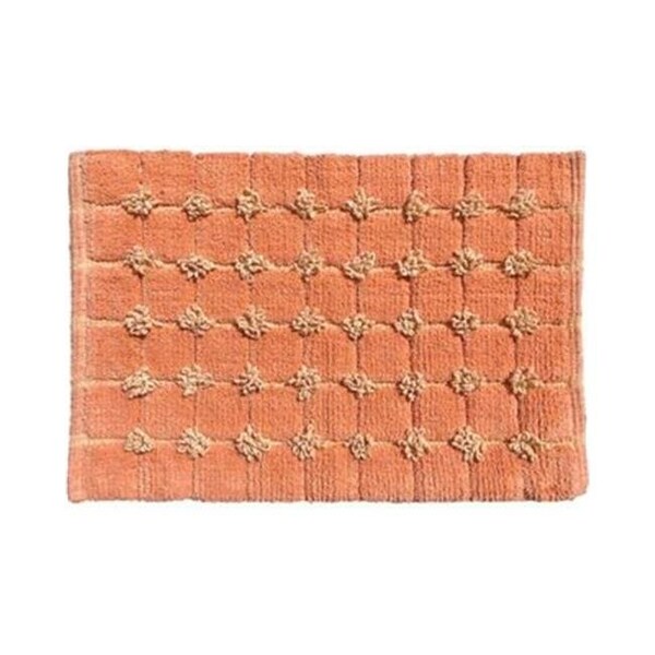 Nedia Home Nedia Home 27246 18 x 27 in. Cotton Tail Tufted Bath Rug; Coral - 27246