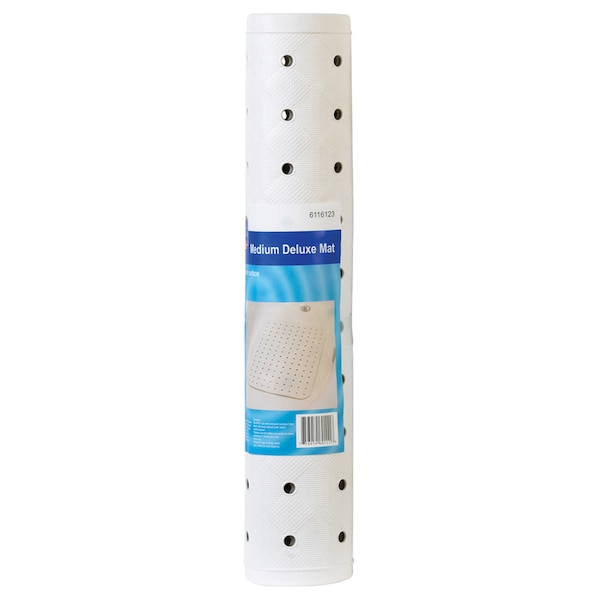 Living Accents Living Accents 22 in. L X 15 in. W White Vinyl Bath Mat Latex Free - MB3205