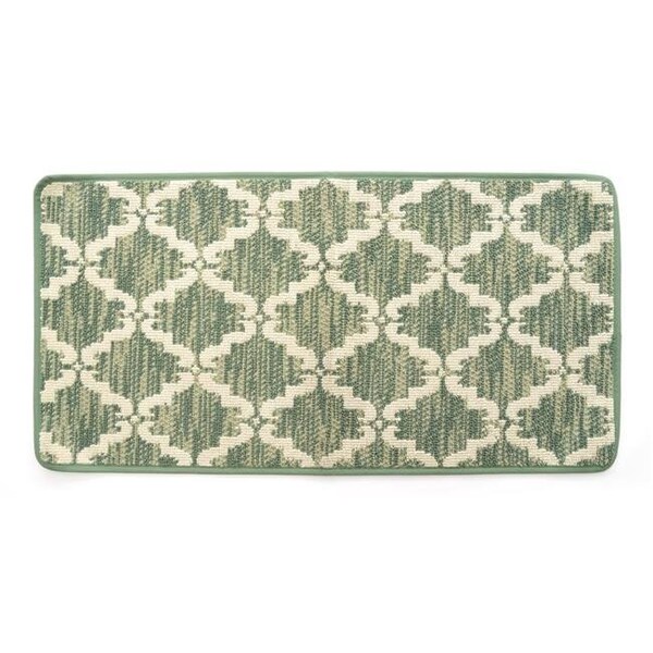 Betterbeds 20 x 39 in. Ultra Plush Pacific Knitted Loop Pile Polyester Bath Mat - Green - BE364544